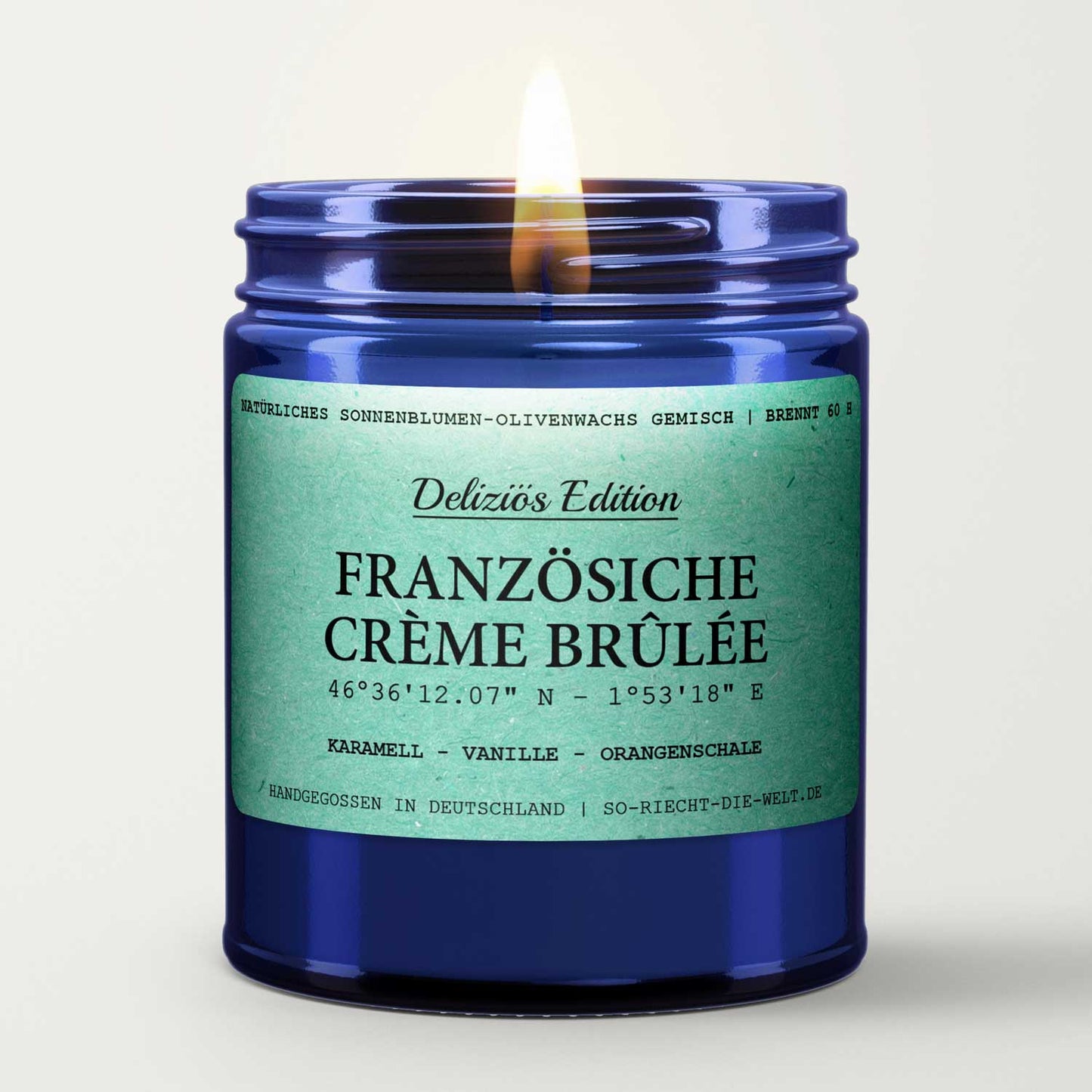 Französische Crème Brûlée Duftkerze - Deliziös Edition - Karamell | Vanille | Orangenschale-1