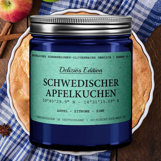 Schwedischer Apfelkuchen Kerze - Deliziös Edition - Apfel | Zitrone | Zimt-0